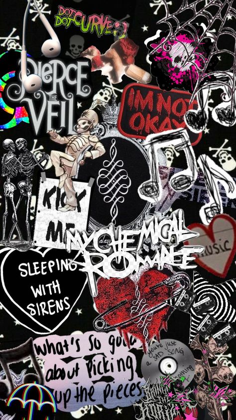 #emo #scene #emocore #emomusic #scenecore #scenemo #palayeroyale #mychemicalromance #mcr #piercetheveil #ptv #bmth #bringmethehorizon #dotdotcurve #aesthetic #emowallpaper #scenewallpaper #wallpaper Emo Nerd Aesthetic, Get Scared Wallpaper, Get Scared Band Wallpaper, Emo Band Wallpaper, Emo Bands Wallpaper, Band Wallpapers Aesthetic, Aesthetic Emo Wallpaper, 2000s Emo Aesthetic Wallpaper, Mcr Wallpaper Aesthetic