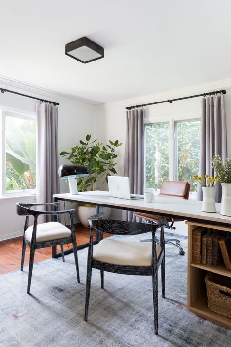 A Spanish-Style Home Gets a Refresh—With Zero Remodeling | Sunset Magazine Spanish Revival Home Office, Spanish Style Office Interior Design, Spanish Office Design, Spanish Style Tile, Bold Tile, Bungalow Decor, Spanish Bungalow, Bedroom Images, Spanish Style Home