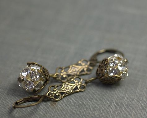 Art nouveau earrings filigree brass or silver rhinestone flapper bridal wedding jewelry 1920's vintage style Nouveau Earrings, Art Nouveau Earrings, Bijoux Art Nouveau, Art Nouveau Earring, 1920s Style, Silver Flower Earrings, Vintage Style Earrings, Art Nouveau Jewelry, Wedding Bridal Jewellery