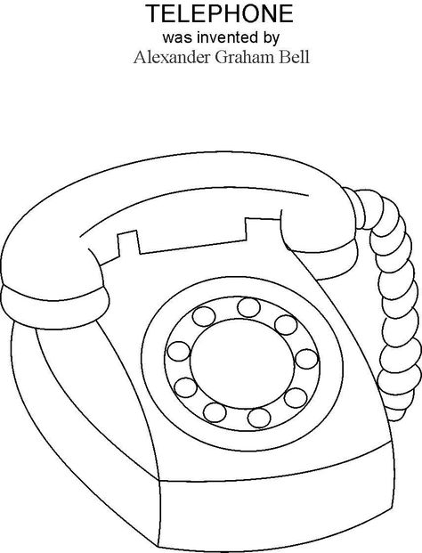 Telephone coloring printable page Phone Craft For Kids, Phone Coloring Page, Technology Coloring Pages, Telephone Clipart, Cellphone Clipart Phones, Telephone Drawing, Phone Template, Easter Coloring Pages, Easter Colouring