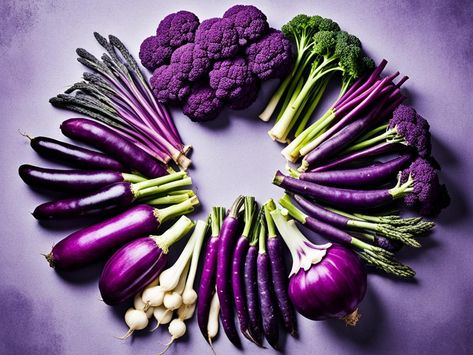 Explore a vibrant list of purple vegetables, packed with nutrients for a healthier diet. Discover varieties, recipes, and health benefits. Check more at https://listofthis.com/list-of-purple-vegetables/ Purple Fruits And Vegetables, Purple Vegetables, Colorful Veggies, Purple Fruit, Purple Food, Fruits And Vegetables, Healthy Diet, Health Benefits, Plant Based