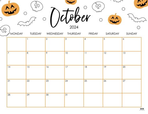 Calander Printable, Free Printable Halloween Cards, October Calendar Printable, Study Calendar, October Planner, Free Printable Calendar Templates, October Activities, Infant Room, September Calendar