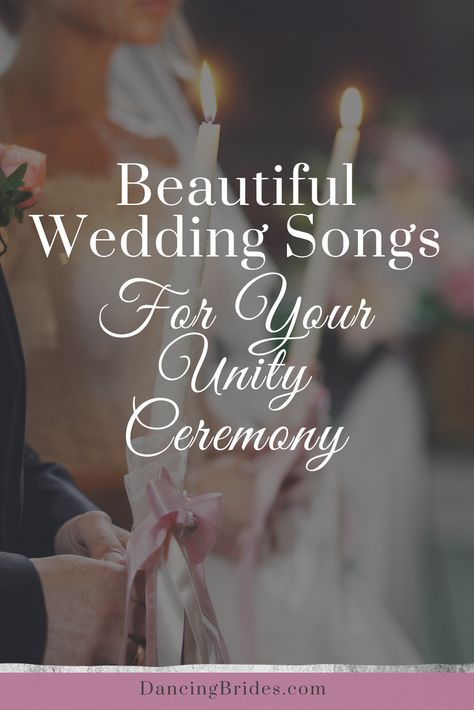 These songs are a perfect way to represent two becoming one during your unity ceremony (includes printable wedding song checklist!)  Find song suggestions, first dance tips and unique wedding ideas at >> dancingbrides.com Unity Ceremony Songs, Wedding Ceremony Music Playlist, Unity Song, Bride Entrance, Unique Wedding Songs, Wedding Songs Reception, First Dance Wedding Songs, Best Wedding Songs, Entrance Songs