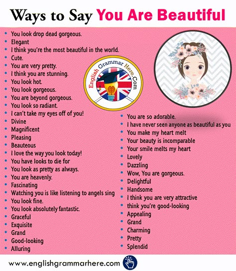 +45 Ways to Say YOU ARE BEAUTIFUL in English How To Say Pretty In Different Ways, Synonyms For Handsome, Ways To Say Beautiful, Ways To Say Handsome, How To Be Good At English, Ways To Say You Are Beautiful, How To Greet People In English, Ways To Say I Am Fine In English, Ways To Say How Are You In English