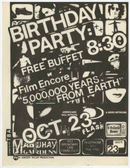 Birthday Party, San Francisco, October 23, 1979 :: San Francisco Punk Flyers and Ephemera Collection Collage Invitation Design, Grunge Party Decorations, Punk Party Decorations, Punk Themed Party, Goth Birthday Party Ideas, Punk Rock Birthday Party, Punk Birthday Party, Grunge Birthday Party, Party Fliers