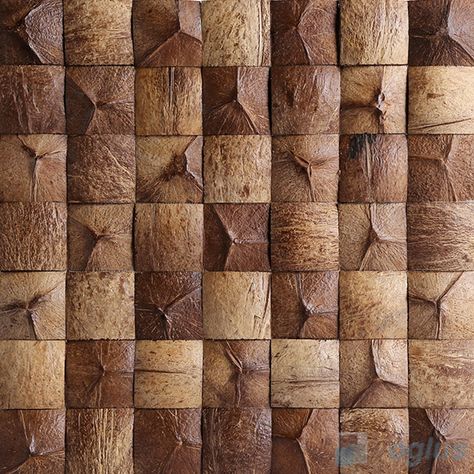 Coconut Decoration, Metal Mosaic, Coconut Shell Crafts, Shell Tiles, Bamboo Decor, Mosaic Tile Backsplash, Shell Mosaic, Wood Wall Art Diy, Stone Mosaic Tile