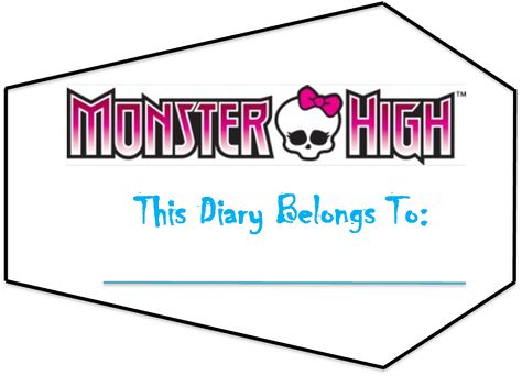 Monster High Composition Book Label Monster High Notebook Cover, Monster High Diary Template, Monster High Stickers Printable, Monster High Notebook, Monster High Journal, Monster High Diary, Birthday Girl Ideas, Monster High Printables, Notebook Label