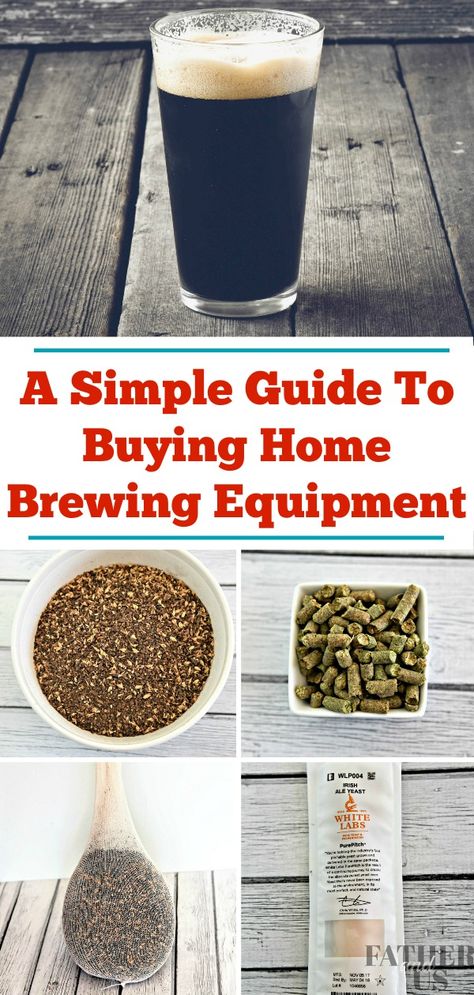 Best Home Brewing Kit For Beginners-Home Brew Supply Made Easy - Father and Us Home Brew Recipes Beer, Brewing Beer At Home, Beer Brewing Recipes, Home Made Beer, Beer Brewing Equipment, Home Brewing Equipment, Beer Recipe, Brew Bar, Brewing Recipes