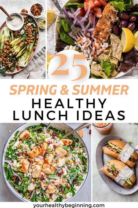 Healthy Fresh Lunch Ideas, Healthy Spring Lunch Ideas, Easy Spring Lunch Ideas, Healthy Lunch Ideas For Guests, Clean Meals For Lunch, Healthy Spring Meal Prep, Healthiest Lunches Clean Eating, Easy Summer Lunch Ideas Healthy Meals, Fun Healthy Lunch Ideas