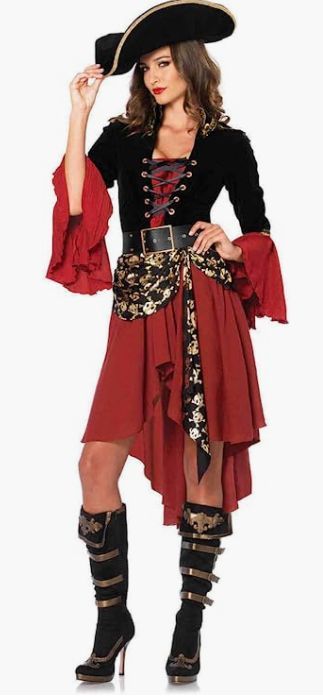 #Halloween#costume#femalecostume#girlcostume#ateez#atiny#kpop Steampunk Pirate Costume, Captain Costume, Pirate Dress, Pirate Cosplay, Female Pirate Costume, Steampunk Pirate, Dirndl Outfit, Bandeau Tops, Pirate Woman