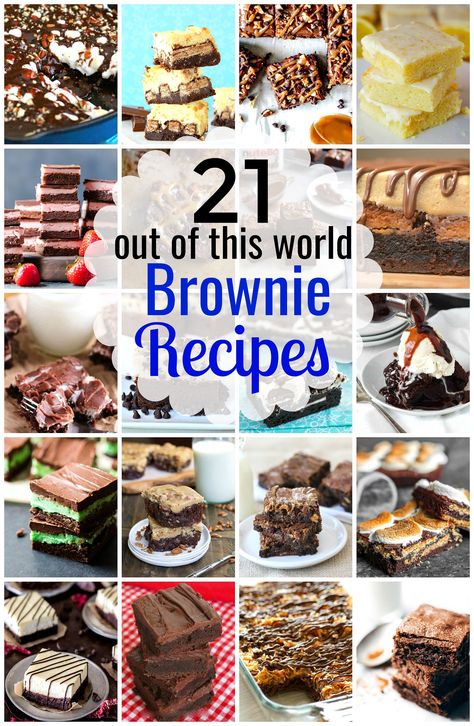 21 Out-Of-This-World Brownie Recipes Types Of Brownies, Sweet Roll Recipe, Cookie Brownie Bars, Best Brownies, Brownies Recipe, Funnel Cake, Baking Project, Cookie Bar Recipes, Health Life