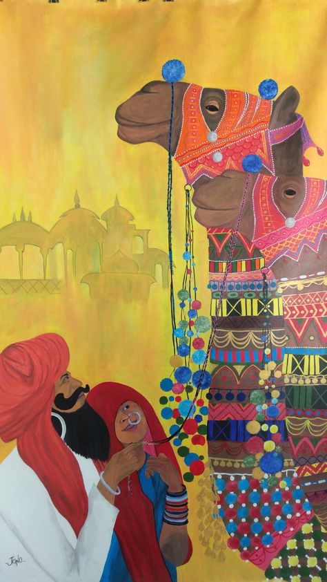 Heritage And Culture Painting, Cultural Diversity Art, Village Culture Painting, Canvas Painting Indian Culture, Haryanvi Culture Painting, Multi Cultural Art, Multi Cultural, Cultural Art, Acrylic On Canvas