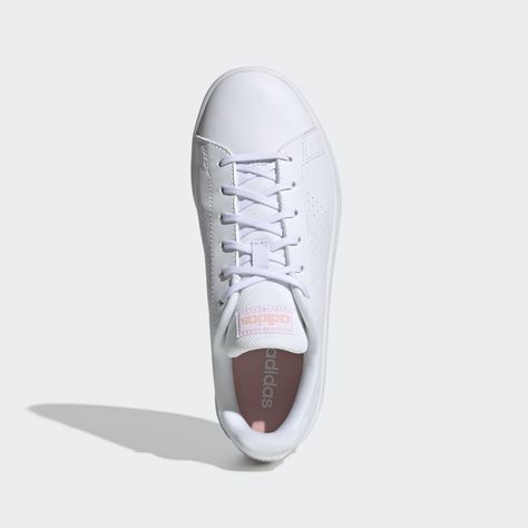 Advantage Base Shoes Cloud White / Glow Pink / Core Black EE7510 Adidas Advantage Base, Adidas Advantage, Pink Core, Casual Trainers, Shoes Adidas, Cloud White, Women Lifestyle, Women Essentials, Adidas Online