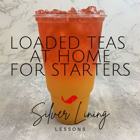 Guide to Making Loaded Teas at Home for Starters Boss Babe Loaded Tea Recipe, How To Make Loaded Teas, Simple Loaded Tea Recipes, 4c Loaded Tea Recipes, Loaded Teas At Home, Loaded Tea Recipes Diy, Silver Lining Lessons, Guarana Powder, Pomegranate Drinks