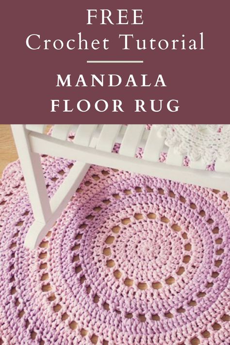 Circular Rug Crochet Pattern, Crochet Mat Rug Tutorials, Mandala Rug Crochet, Mandala Crochet Rug Free Pattern, Mandala Rug Crochet Free Pattern, Crochet Round Rug Pattern Free, Crochet Carpet Pattern Free, Crochet Circle Rug, Crochet Flower Rug Pattern