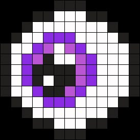 Purple Pixel Art, Easy Perler Bead Patterns, Easy Perler Beads Ideas, Easy Pixel Art, Pony Bead Patterns, Pixel Art Templates, Perler Bead Templates, Diy Perler Bead Crafts, Pixel Crochet