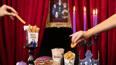 This Halloween season, Burger King is stepping into spooky season with a lineup inspired by MGM Studios’ 2019 animated version of ‘The Addams Family.’ Kicking off on October 10th, burger […] The post Burger King’s Launches New Spooky Lineup Menu Inspired By ‘The Addams Family’ appeared first on Baller Alert. Cake Batter Fudge, Purple Cookies, Jump Scare, Chocolate Dipping Sauce, Halloween Menu, Grilled Burgers, Chocolate Shake, The Addams Family, Crispy Onions