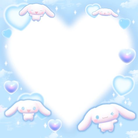 Gfx Background Cinnamoroll, Frame Cinnamoroll, Cinnamoroll Frame, Sanrio Overlay, Cinnamoroll Template, Cutecore Frame, Heart Of Happiness Template, Happy Mail Template, Aesthetic Frames Template