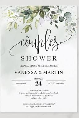 Co Ed Wedding Shower Ideas Themes, Couple Shower Ideas, Couples Wedding Shower Ideas, Couples Shower Ideas, Couples Wedding Shower Themes, Couples Shower Themes, Aesthetic Cards, Couples Bridal Shower Invitations, Bridal Luncheon Invitations