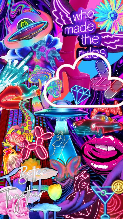 #neon #future #glow #neonsigns 90s Retro Aesthetic Wallpaper, Neon Wallpaper Glow, Neon Wallpaper Aesthetic, Neon Wallpaper Iphone, Neon Collage, Chanel Background, Neon 90s, Iphone Screen Savers, Aquarius Aesthetic