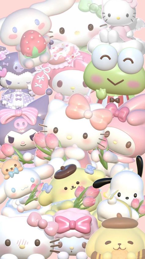 wallpaper Kawaii Room Ideas, Kawaii Room, Cute Art Styles, Sanrio Characters, Cute Wallpapers, Cute Art, Hello Kitty, Kitty, Drawings