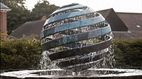 Water Sculpture and Inpirational Art by Giles Rayner Water Fountain Design, Sculpture Fountain, Water Sculpture, Water Power, Fountain Design, Water Features In The Garden, Sculpture Metal, Fountains Outdoor, Steel Art