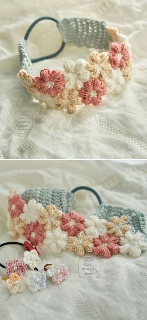 Crochet Rose Headband, Crochet Phanny Pack Pattern, Best Crochet Stitches For Chunky Yarn, Crochet Ideas For Spring, Crochet Projects Headband, Crochet For Summer Ideas, Crochet Headband Summer, New Handmade Ideas, Gift Ideas For Crocheters