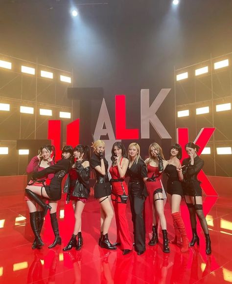 stream talk that talk Red And Black Outfits, Twice Group, Twice Album, Twice Korean, Global Icon, Sana Momo, Set Me Free, Kpop Girl Groups, What Is Love