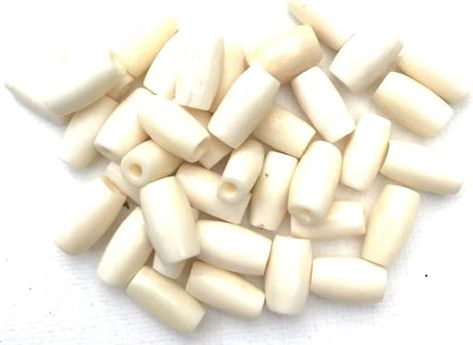 Amazon.com: Genuine Hairpipe Bone; White, Half Inch 50 pcs Hair Pipe Choker Beads Choker Beads, Powwow Regalia, White Choker, Water Buffalo, Bone White, Leather Products, Beading Supplies, Sewing Stores, American Indian