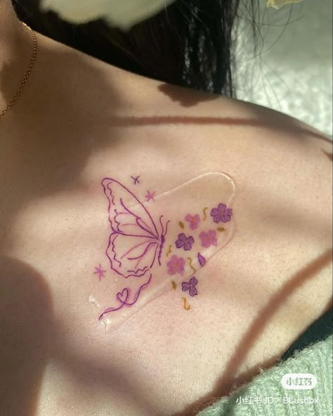 Psych Tattoo, Vintage Aesthetic Tattoos, Purple Tattoos, Timeless Tattoo, Nostalgic Aesthetic, Small Pretty Tattoos, Petite Tattoos, Aesthetic Tattoos, Classy Tattoos