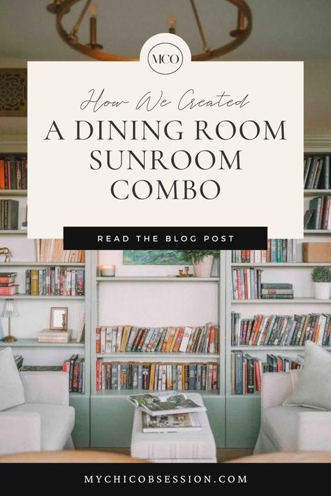 If you like to have a separate place to eat and entertain, but you don’t want a room to sit unused most of the time, then this is the idea for you. With a dining room sunroom combo, you have a place for family dinners but also a cozy spot to relax and soak up some natural light. A dining room sunroom combo blends together both functionality and aesthetics. And the best part? You don't have to sacrifice one for the other! Dining Room Closed Off, Large Dining Rooms Ideas, Dining Room In Sunroom, Dining Room In Basement, Add On Dining Room To House, Sunroom Turned Dining Room, Dining Sunroom, Sunroom Addition Off Dining Room, Dining Room Sunroom Combo