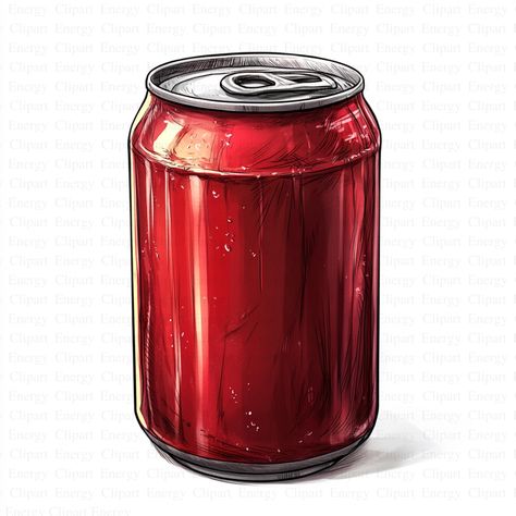 Soda Can Drawing, Beverage Illustration, Soda Drink, Drink Art, Background Note, Jpg Images, Soda Can, Printable Designs, Junk Journals