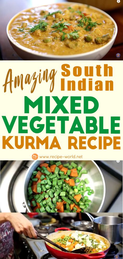 Vegetable Kurma, Indian Bread Recipes, Kurma Recipe, Paleo Cookbook, Main Course Dishes, Indian Bread, Cuisine Recipes, Vegetarian Cooking, How To Eat Paleo