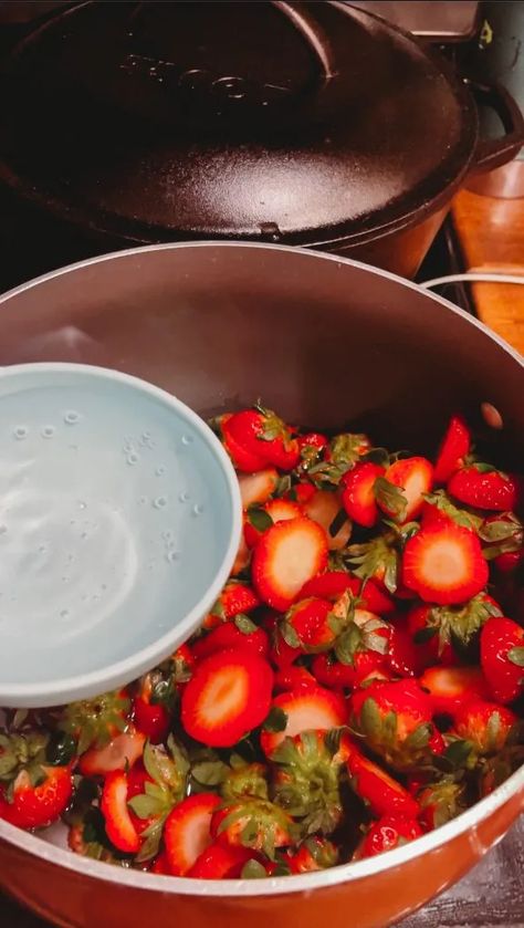 Strawberry Syrup Recipe From Tops, Strawberry Syrup From Stems, Strawberry Syrup From Strawberry Tops, Strawberry Tops Syrup, Strawberry Tops Recipe, What To Do With Strawberry Tops, Strawberry Top Syrup, Strawberry Syrup Recipe, Strawberry Syrup Recipes