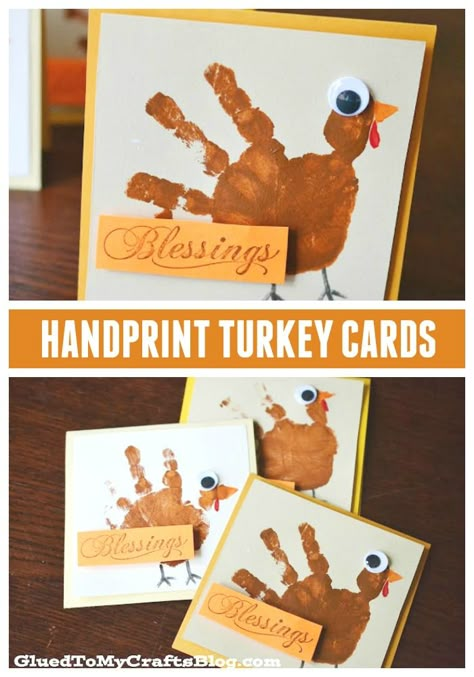 Turkey Cards, Handprint Turkey, Thanksgiving Handprint, Thanksgiving Cards Handmade, Turkey Handprint, Preschool Thanksgiving, Thanksgiving Crafts Preschool, Easy Thanksgiving Crafts, Thanksgiving Entertaining