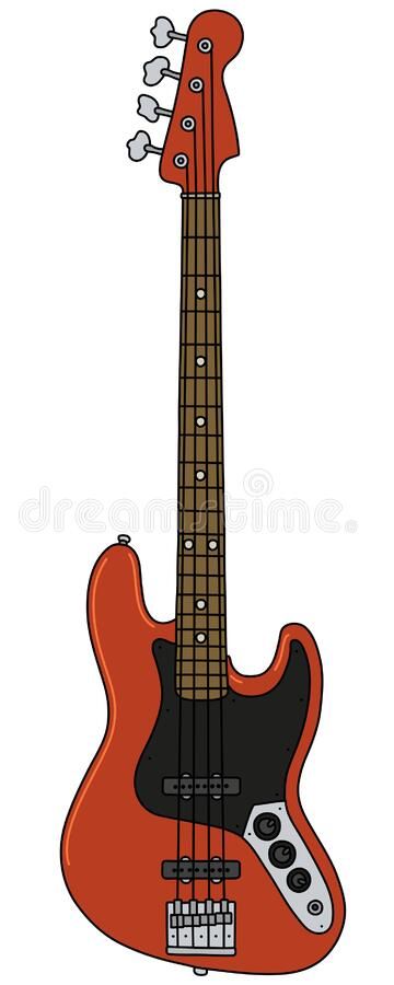 Scott Pilgrim Guitar, Bass Guitar Drawing, Electric Guitar Drawing, Bass Illustration, Bass Drawing, Window Paintings, Guitar Illustration, Guitar Vector, Guitar Drawing