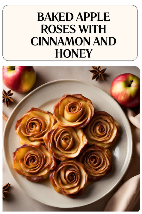 Elegant, delicious, and surprisingly easy to make! These Baked Apple Roses with Cinnamon and Honey are the perfect dessert or tea-time treat.

Ingredients:

2 red apples, thinly sliced
1 sheet puff pastry, thawed
2 tbsp honey
1 tsp ground cinnamon
1 tbsp lemon juice
Powdered sugar (optional, for garnish)

Instructions:

Soften apple slices in lemon water, then pat dry.
Spread honey and cinnamon over puff pastry strips.
Roll apple slices into roses and bake at 375°F (190°C) for 25-30 minutes. Apple Roses Dessert, Apple Roses Puff Pastry Cream Cheese, Apple Roses Puff Pastry, Baked Apple Roses, Apple Rose Pastry, Puff Pastry Cream Puffs, Big Family Dinner, Apple Puff Pastry, Apple Roses