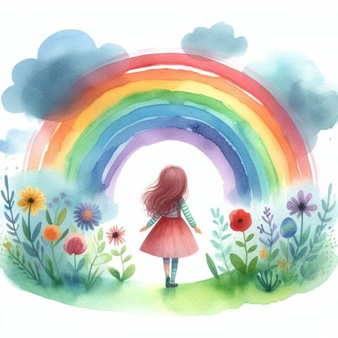 Rainbow Drawing, Music Drawings, Rainbow Painting, Rainbow Wall Art, Diy Watercolor Painting, Calming Atmosphere, Art Gallery Wallpaper, Inspire Creativity, Diy Watercolor