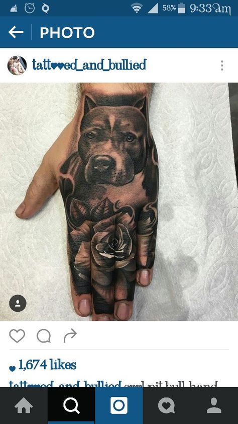 Hand tattoo pitbull Hand Tattoo Cover Up Ideas, Hand Tattoo Cover Up, Tattoo Cover Up Ideas, Cover Up Ideas, Pitbull Tattoo, Tattoo Cover Up, Dark Men, Tattoo Cover, Tattoo Cover-up