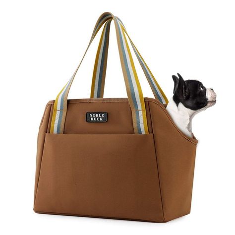 NOBLE DUCK Small Dog Carrier Purse with Pockets, Portable Small Dog/Cat Soft-Sided Carrier with Adjustable Safety Tether, Versatile Pet Carrier Tote for Subway/Shopping/Hiking/Traveling (Khaki) Dog Carrier Purse, Small Dog Carrier, Pet Travel Carrier, Dog Carrier Bag, Dog Purse, Pet Carrier Bag, Dog Tote, Portable Bag, Travel Tote Bag