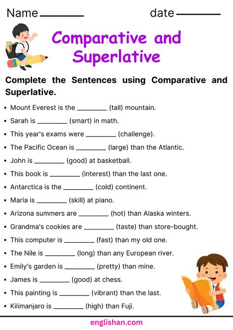 Degree Of Comparison Worksheets Grade 4, As As Comparative Worksheet, Degree Of Comparison Worksheets, Degrees Of Comparison Worksheets, Comparative And Superlative Worksheets, Comparative And Superlative Adverbs, Degrees Of Comparison, Comparative And Superlative, Anniversary Wishes For Couple