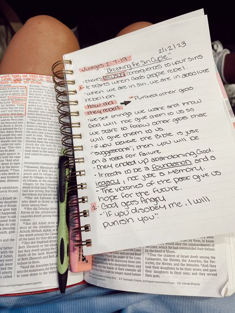 Sunday Sermon Notes, Church Notes Journal Ideas, Bible Highlighters, Jesus Notes, God Notes, Christian Notes, Church Notes, Notes School, Motivational Bible Verses