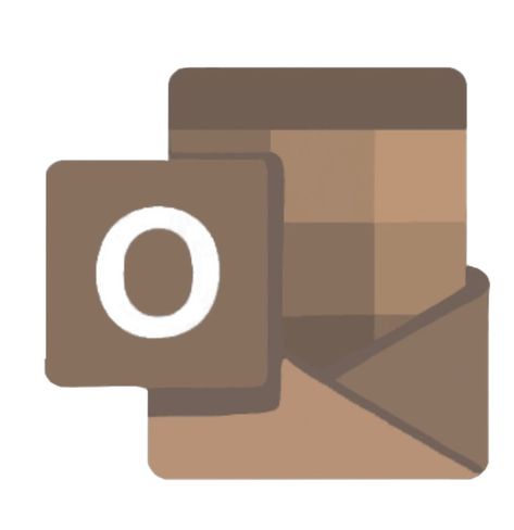 Brown Outlook Icon, Outlook App Icon Aesthetic, Outlook Icon, Outlook App Icon, Fancy Icons, Recycle Bin Icon, Apps Aesthetic, Forest App, App Widgets