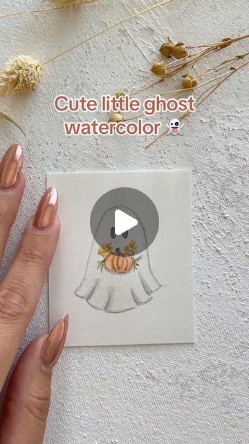 Lil & E | Fine Art | Watercolor Artist on Instagram: "I’m bringing the ghostie back 👻 Try painting this cute little ghost watercolor!

#watercolortutorial #halloweenpainting #halloweenwatercolor #spookyseasonart #watercolorforbeginners #paintingaday #paintwithme #learntowatercolor" Ghost Watercolor, Halloween Coffin, Watercolor Beginner, Little Ghost, Halloween Painting, Seasons Art, Watercolor Inspiration, Watercolour Tutorials, Watercolor Techniques