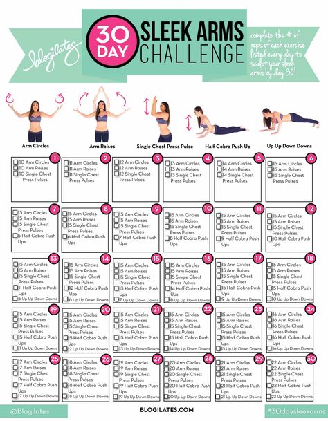 30 Day Sleek Arms Challenge Doing this arm challenge at the moment. I can feel it working!! I love Blogilates! Arms Challenge, 30 Day Arm Challenge, 30 Day Arm, Být Fit, Arm Training, Arm Challenge, Month Challenge, Workout Body, Pop Pilates