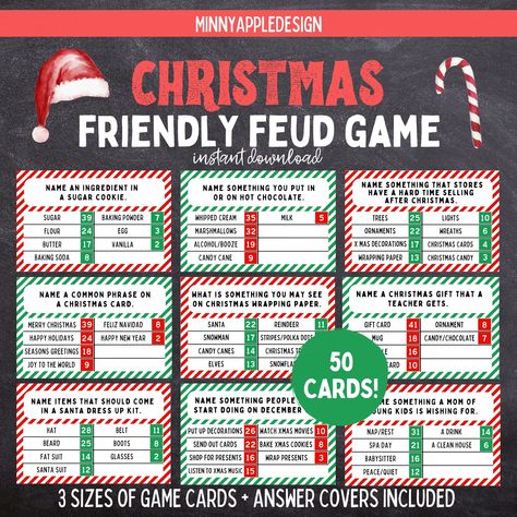 Christmas Friendly Feud, Christmas Jeopardy, Christmas Family Feud, Christmas Games For Adults, Printable Christmas Games, Fun Christmas Games, Christmas Trivia, Christmas Games For Family, Holiday Party Games