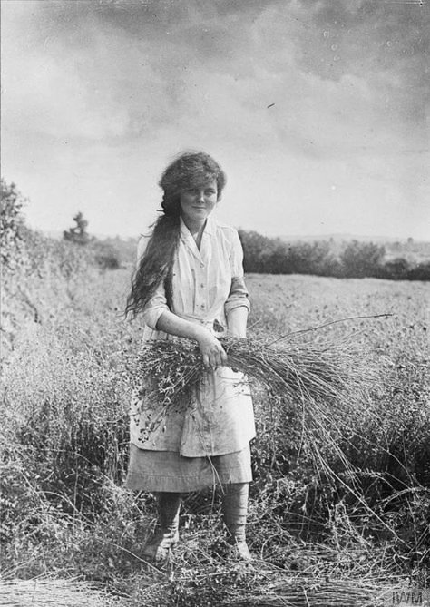 Flax growing for linen – Linseed | Cold-pressed oil | Milled | Handmade Flaxjacks Women's Land Army, Farm Women, Vintage Farm, Old Photographs, Photo Vintage, Vintage Portraits, Jolie Photo, Antique Photos, Black White Photos