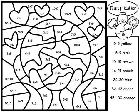 Globe Multiplication Color by Number coloring page Multiplication Coloring Sheets Free, Multiplication Coloring Worksheets, Math Coloring Worksheets Multiplication, Color Multiplication Worksheets, Color By Multiplication Worksheet, Color By Number Multiplication, Color By Number Multiplication Free, 4th Grade Multiplication, Multiplication And Division Practice