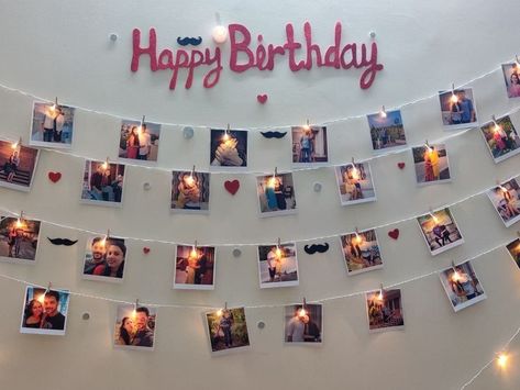 Bday Party Ideas For Husband, Bdy Decoration At Home For Husband, Simple Birthday Decor Ideas, Birthday Decorations For Room, 30th Birthday Decorations For Men At Home, Happy Birthday Husband Decoration Ideas, Simple Surprise Birthday Ideas, Simple Bday Decoration Ideas, Surprise Decorations For Him