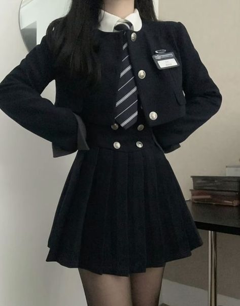 School Uniform Fashion, School Uniform Outfits, School Dresses, Uniform Fashion, Mode Inspo, Fancy Outfits, Stage Outfits, School Fashion, Kpop Outfits